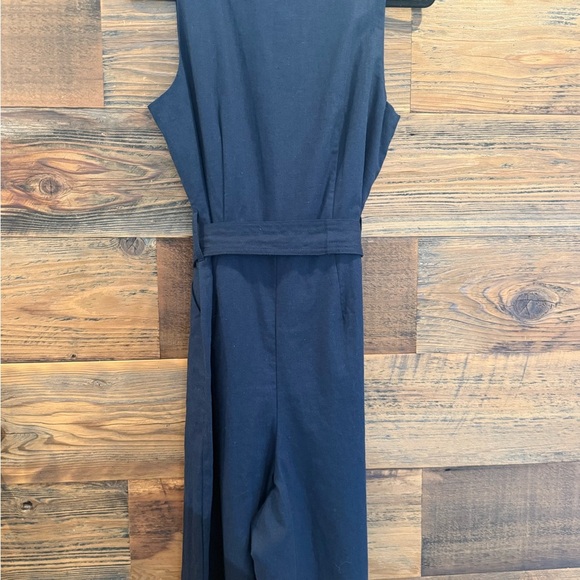 Barbour Dark Blue Penrose Button-Down Cotton/Linen Belted Jumpsuit NWT - Picture 3 of 12